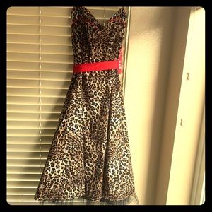 Cheetah Plus Size 18 Dress with Black Tulle